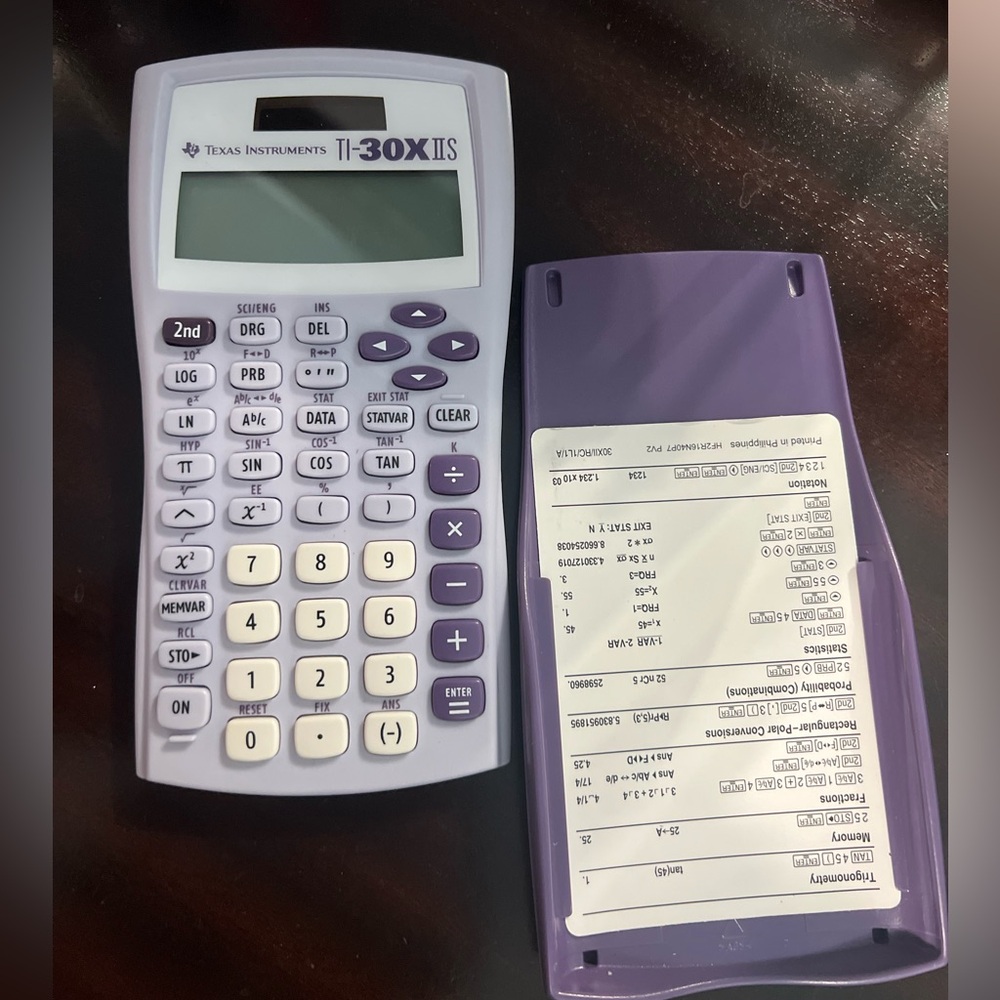 Texas Instruments TI-30XIIS Calculator- lavender lilac color